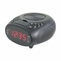 Gpx 0.9 in. AM & FM Clock Radio with CD Player Digital Plug-In, Black 6724033